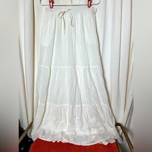 Rino & Pelle Women's‎ Sz 38 Lined 100% Cotton Boho Maxi Skirt Ankle Length